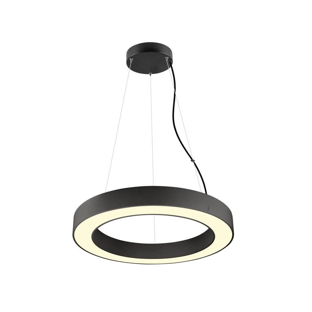 Black pendant lamp Medo Ring 60 Ø 60cm