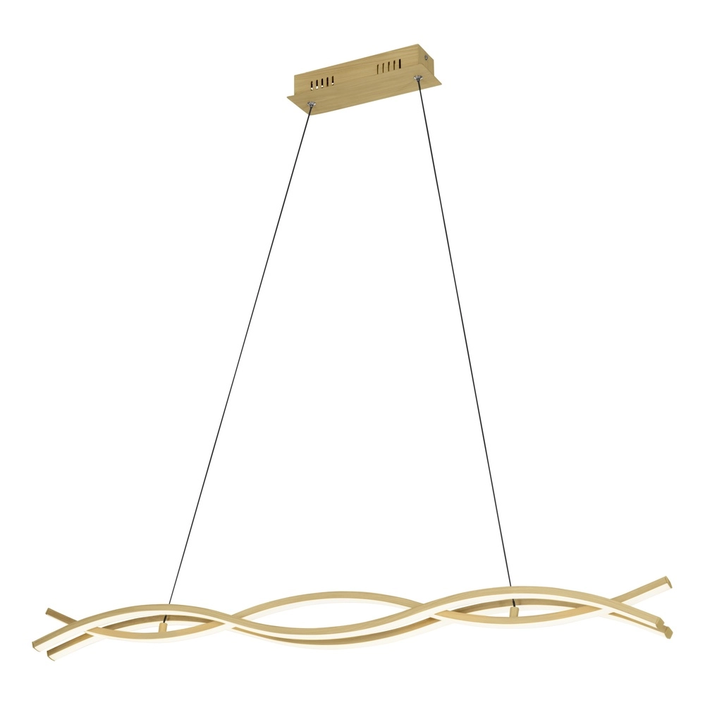 Wood look led pendant light Lasana 4 90cm Eglo 9008606310326