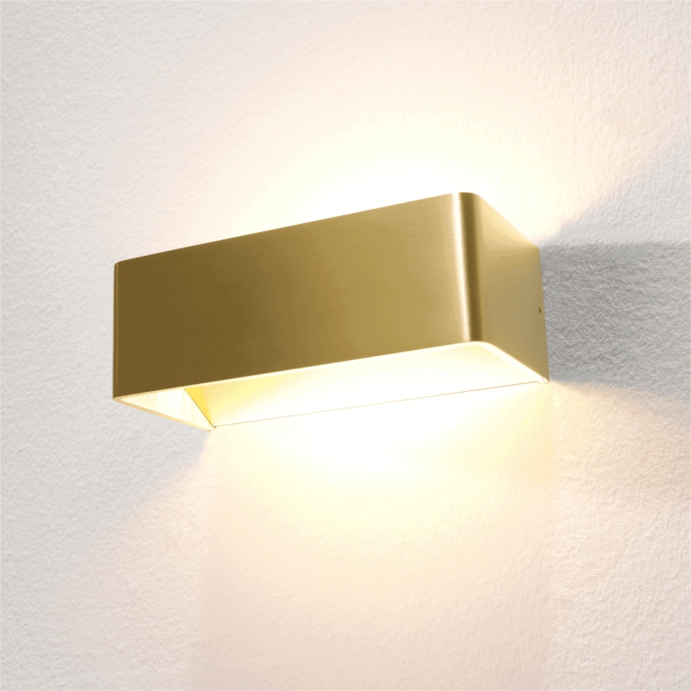 Gold wall spotlight Mainz with LED Artdelight 8719831735327