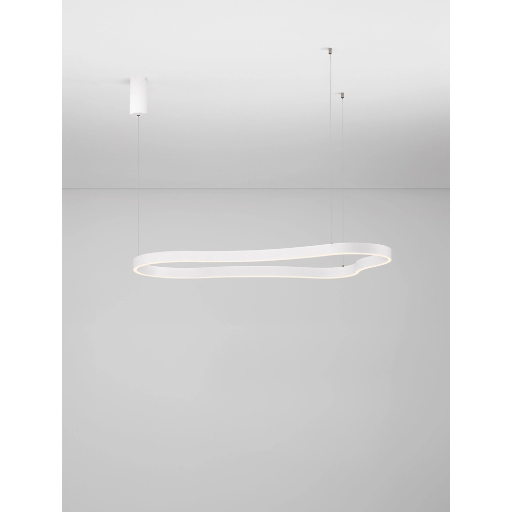 Natural shape pendant lamp Dussa white 120cm Lyora 5212017463067