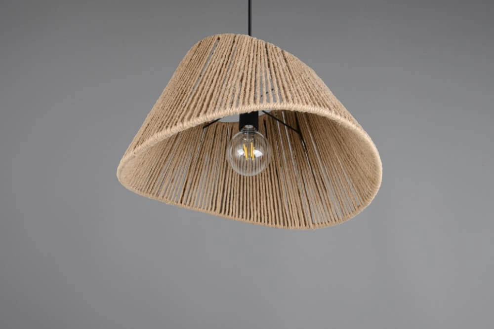 Japandi pendant lamp Valerie rattan Ø 52cm Trio 4017807637380