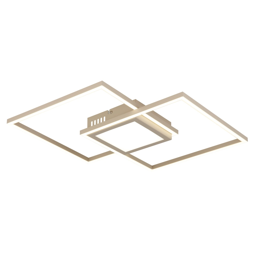 Sleek ceiling lamp Saunders sand brown