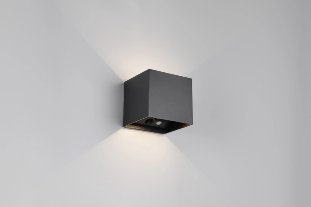 Wall lamp rechargeable Genie Black with sensor