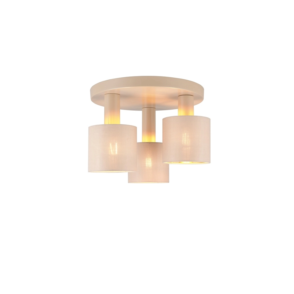 3-light ceiling lamp Tommy sand brown