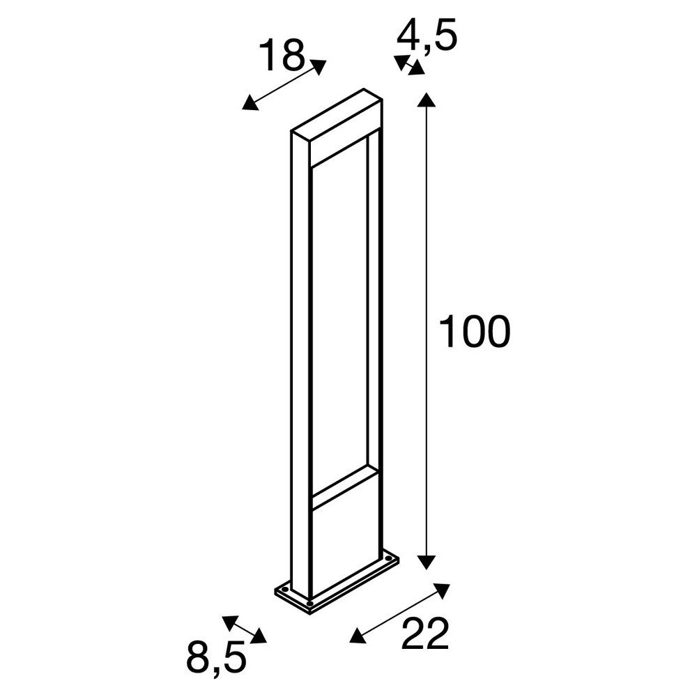 Lamp Flatt 100cm SLV 4024163231527