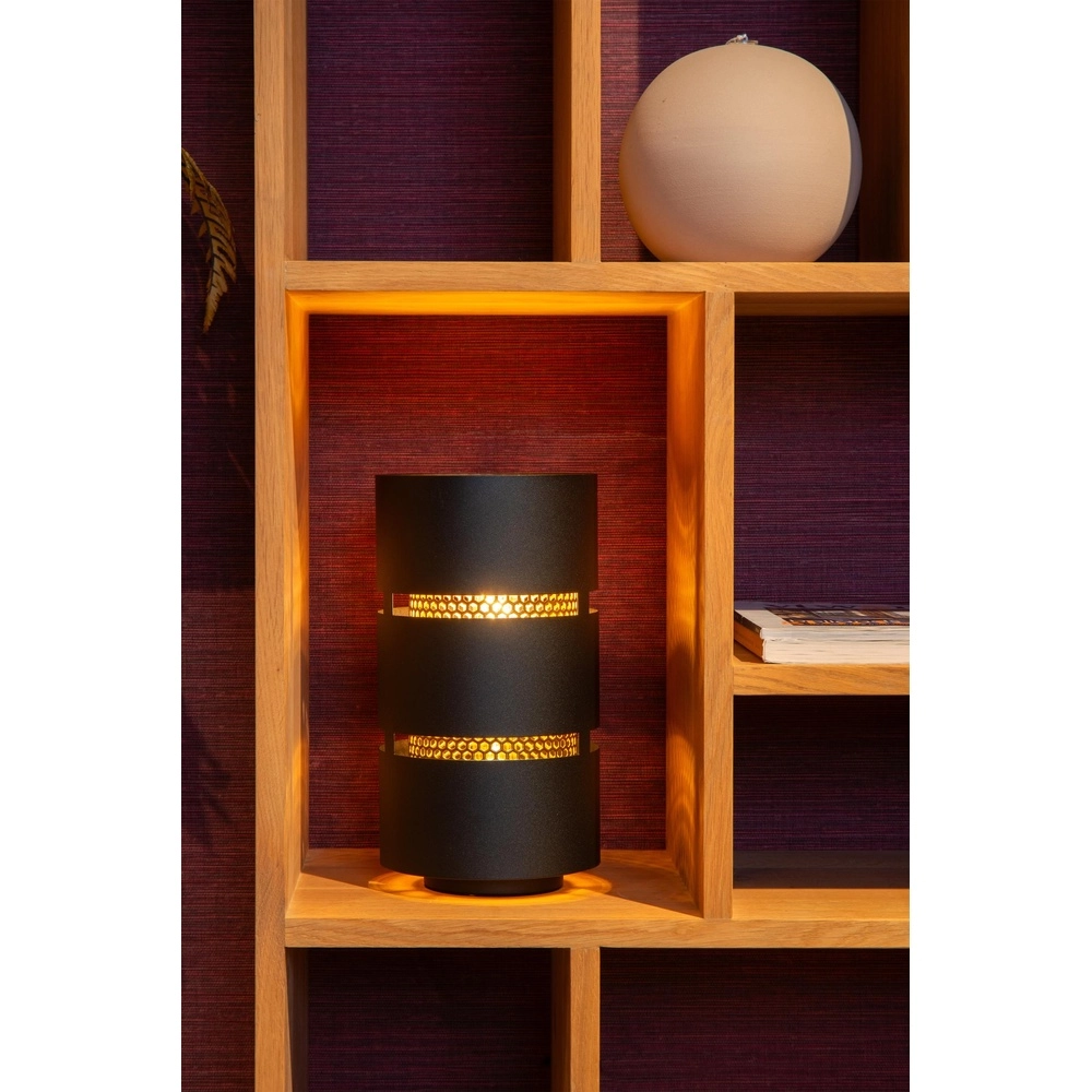 Table lamp Rosas black with gold Lucide 5411212211842