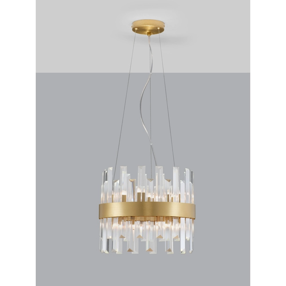 Golden pendant lamp Crown Ø 35cm Lyora 5212017433954