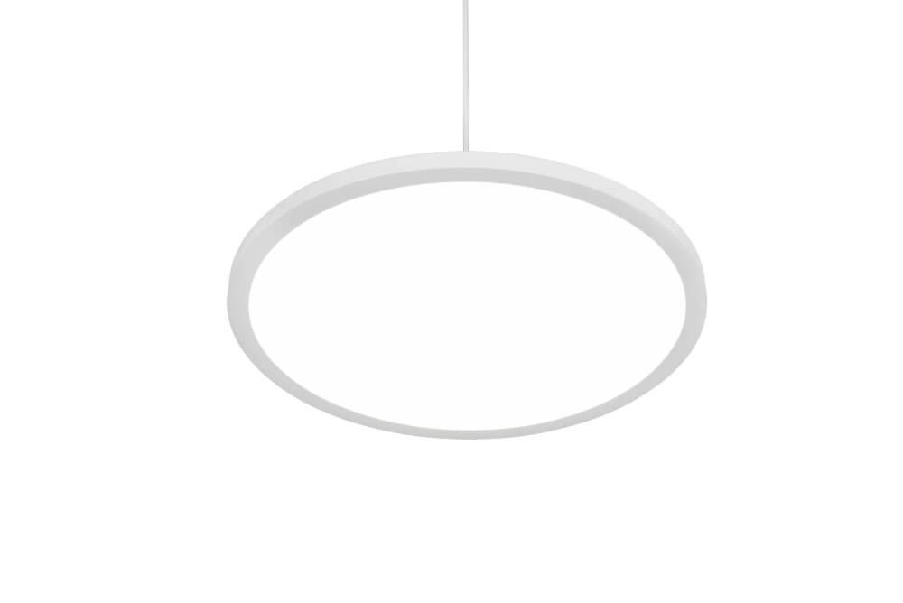 White sleek hanging lamp Tray Ø 40cm Trio 4017807537956
