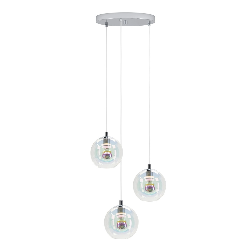 Pendant lamp Ariscani 2 3-light chrome round Eglo 9008606358106