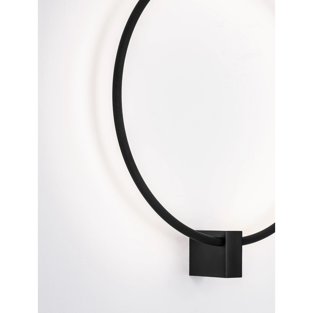 Round wall lamp Cercio black Lyora 5212017473677
