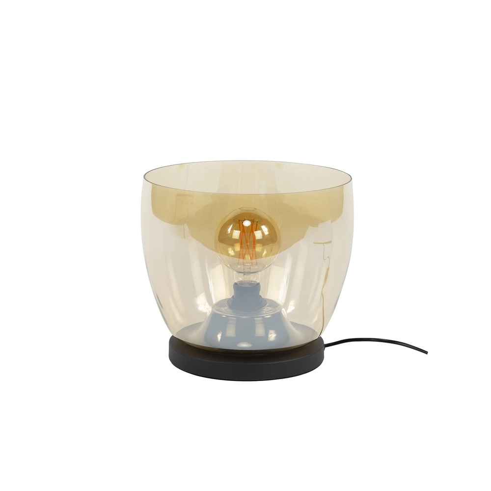 Floor lamp amber glass UP Ø 29cm - 27cm high Lyora 8716803512580