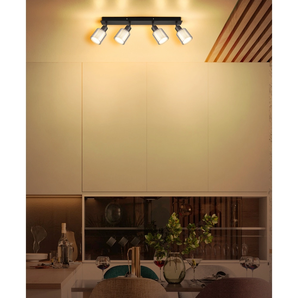 Design ceiling lamp Villegas 4-light gunmetal Globo 9007371578948