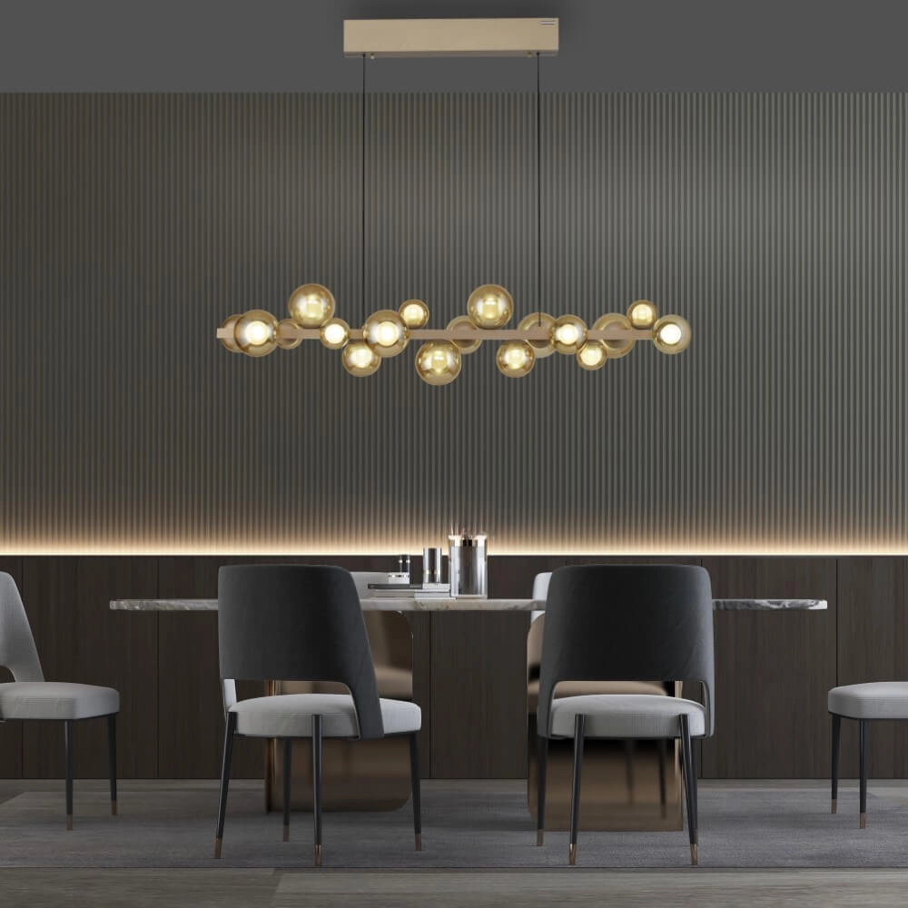 Unique hanging lamp Pure E-Popup 18-light bronze Paul Neuhaus 4012248384428