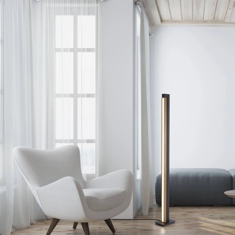Floor lamp Pure-Lines wood Paul Neuhaus 4012248375754