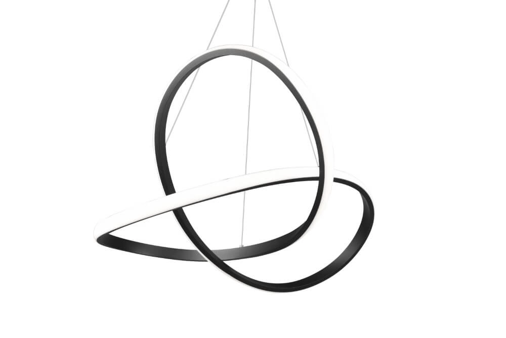 Led pendant light Course black Trio 4017807521542