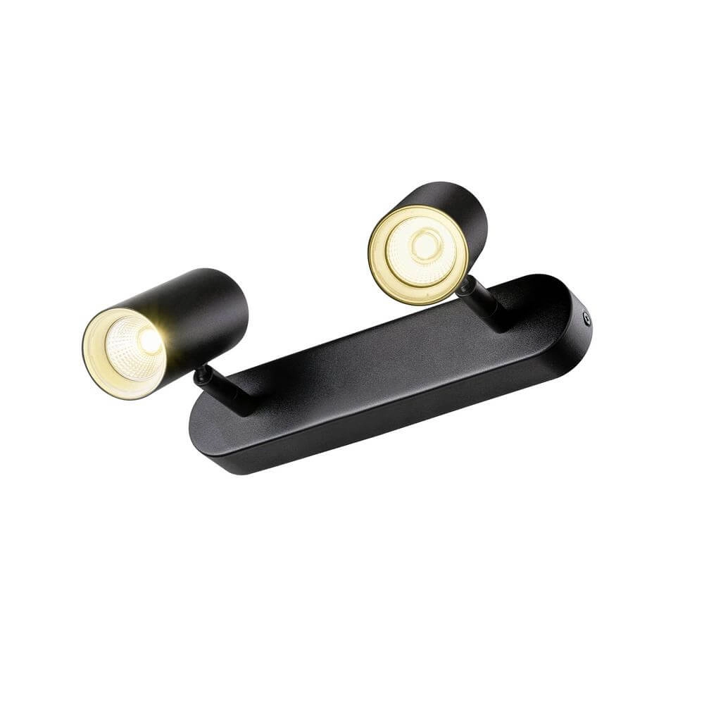 Surface-mounted spot Noblo black 2-lights 3000K SLV 4024163300377