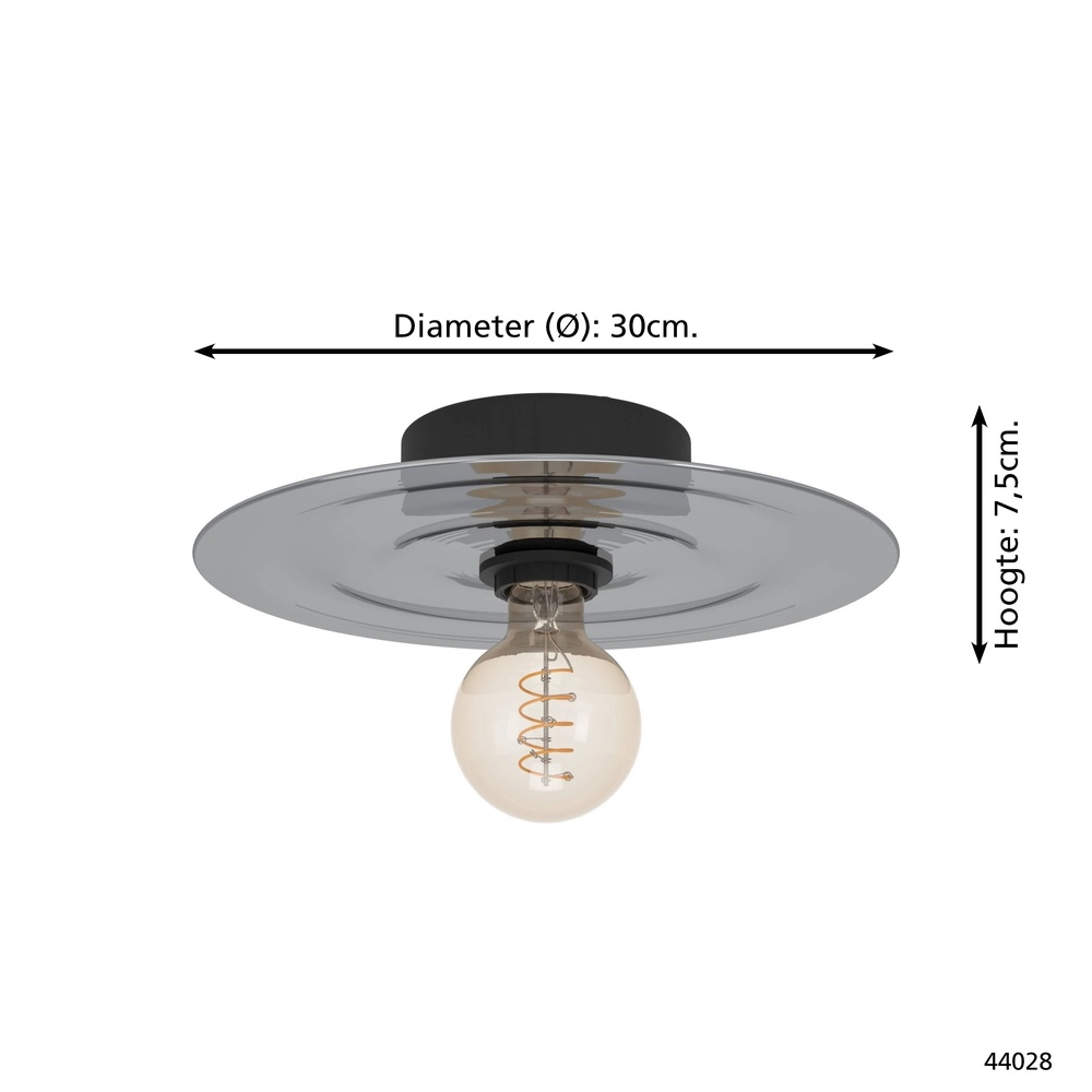 Design ceiling lamp Lintmill Ø 30cm - 1x E27 Eglo 9002759440282