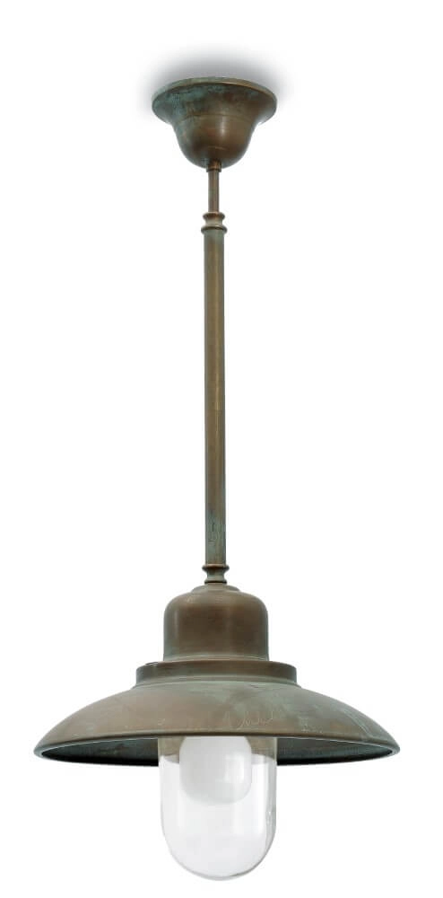 Country Pendant Lamp Patio M - aged brass