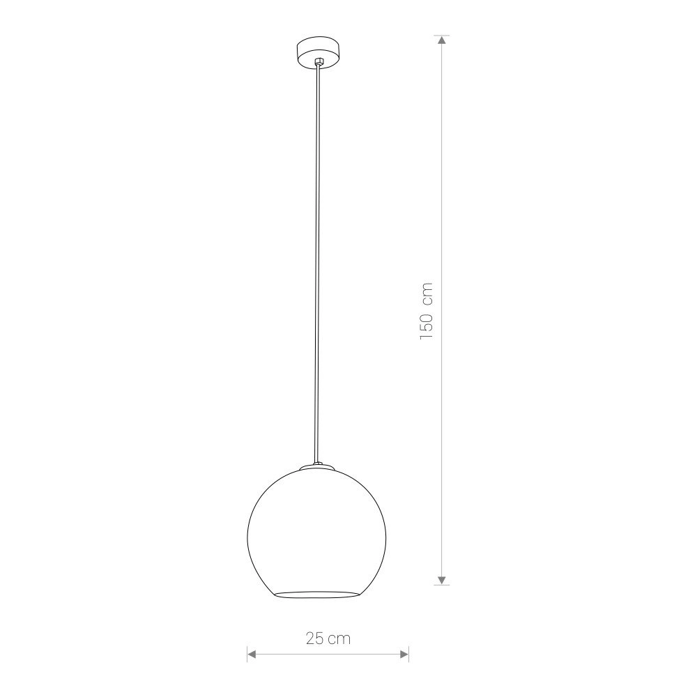 Glass pendant lamp Polaris Ø 25cm Lyora 5903139905695