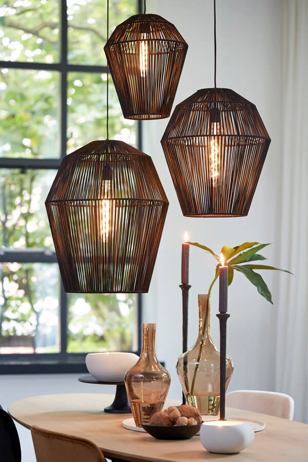 Bohemian pendant lamp Deya black Ø 30cm Light & Living 8717807681142