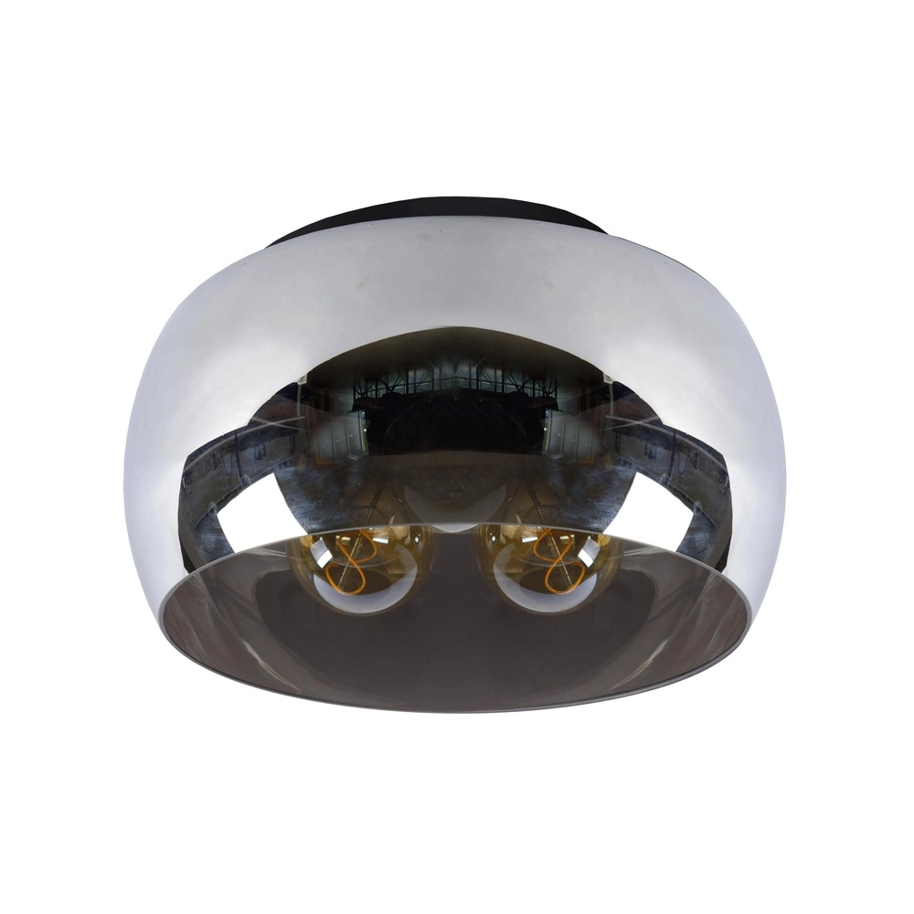 Ceiling lamp Olivia Ø 40cm black with smoke glass