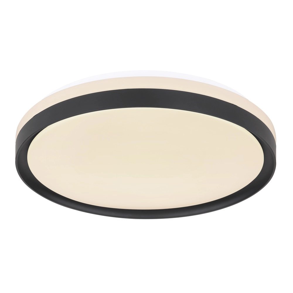 Ceiling light Sonny black with white Ø 39cm