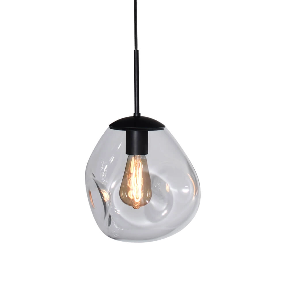 Hanging lamp Lava 1x clear glass Ø 24cm
