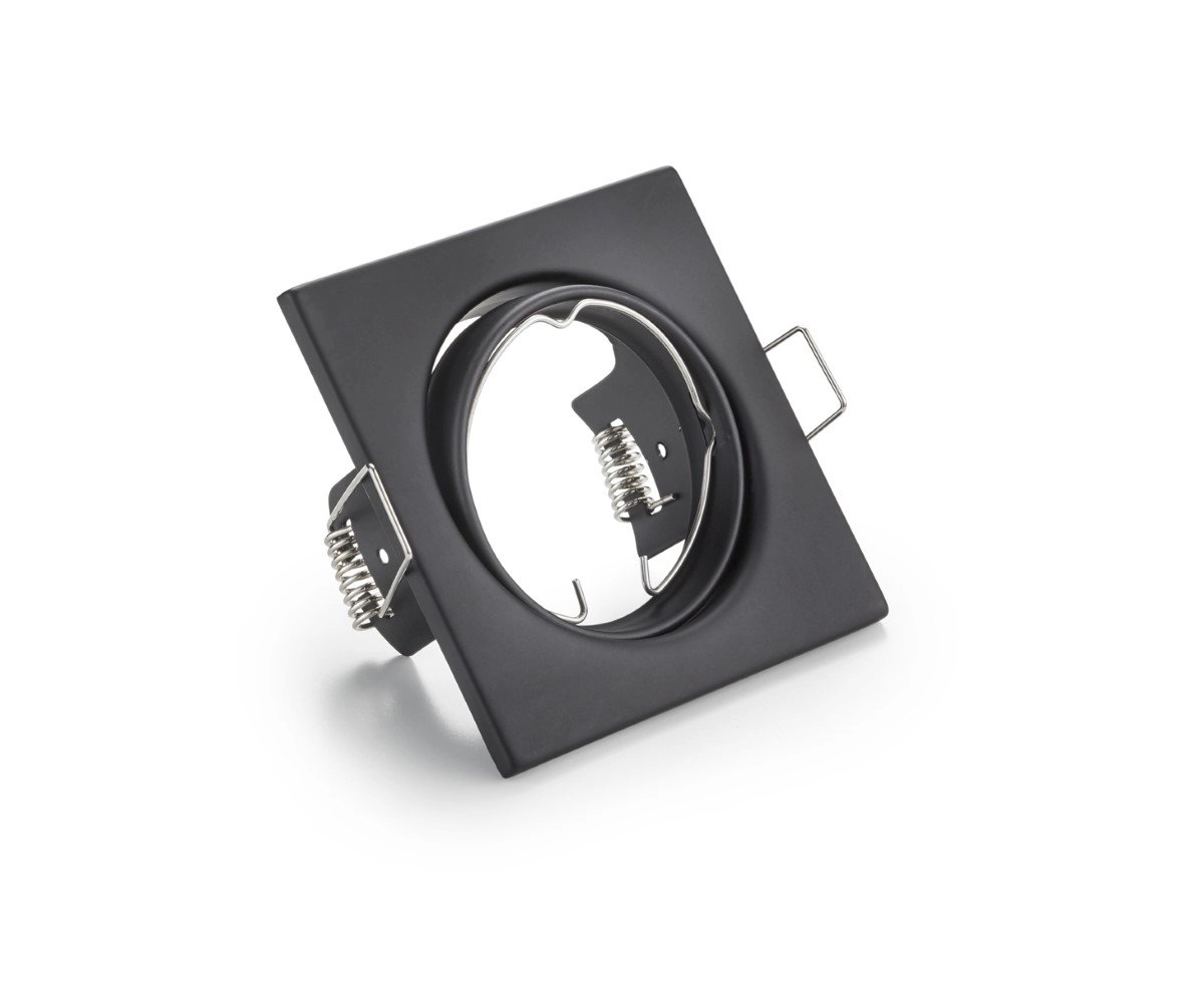 Square recessed spotlight Jura 8cm black Trio 4017807378061