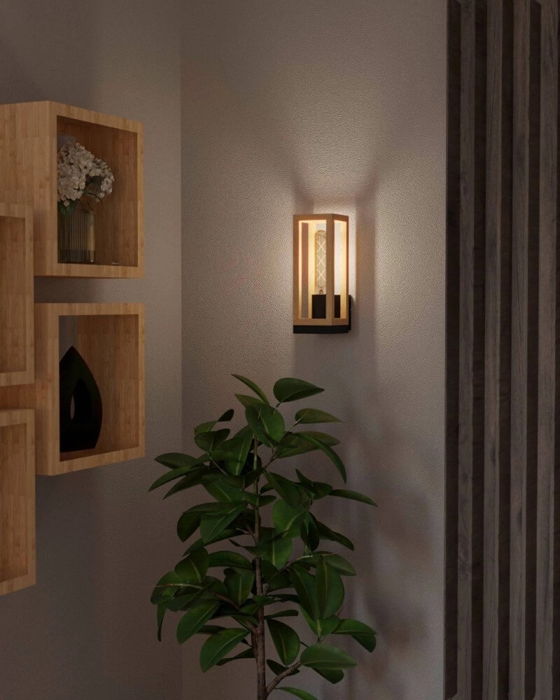 Wooden wall lamp Nafferton Eglo 9002759437459
