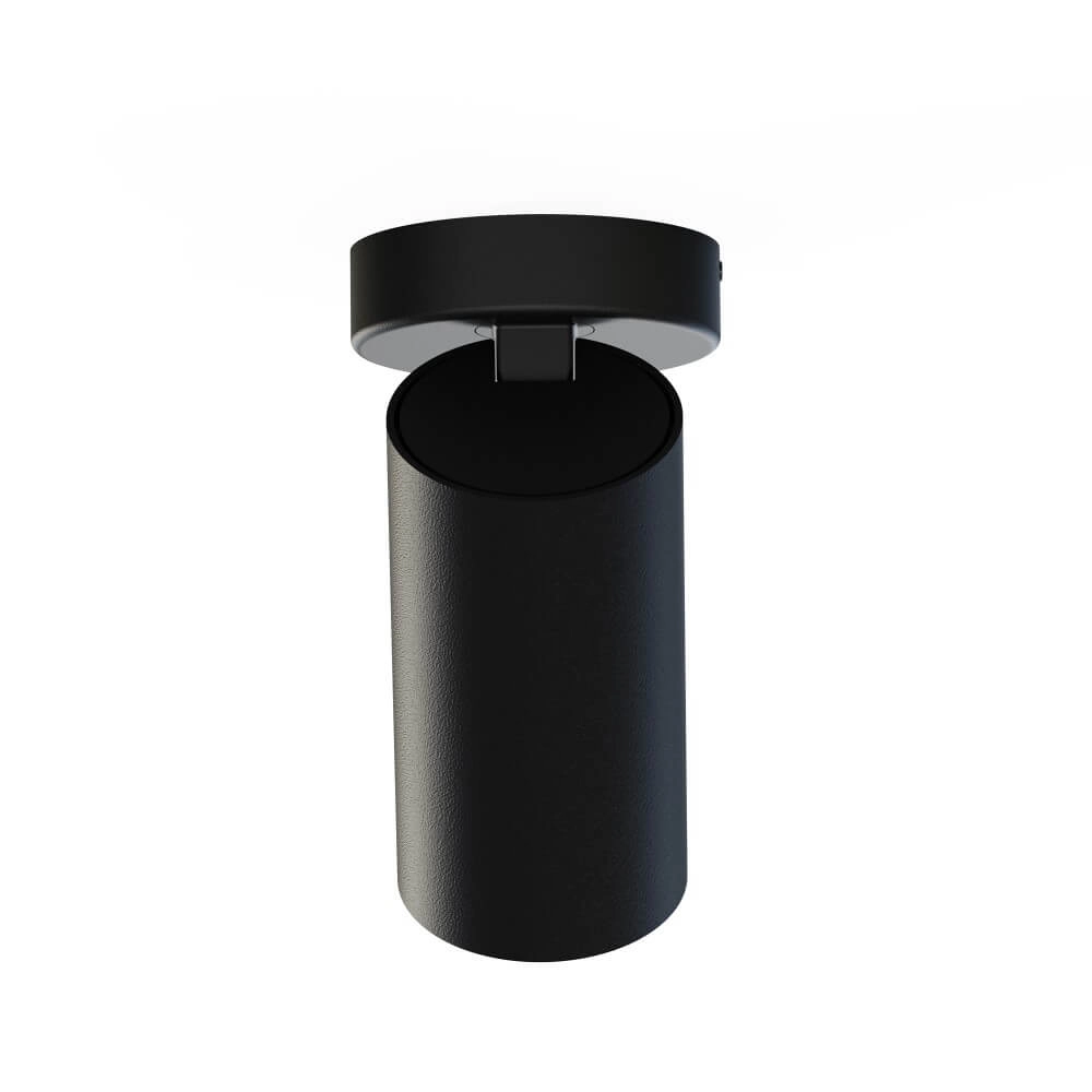 Tiltable surface-mounted spot Mono black with gold Lyora 5903139776394