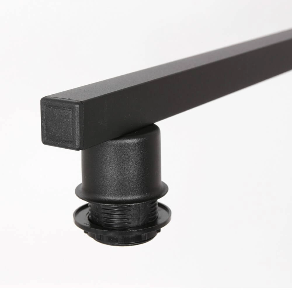 Black hanging lamp Stang with white linen shades Steinhauer 8712746165777