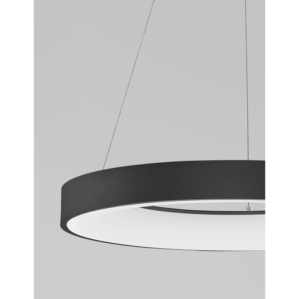 Pendant lamp Rando Thin black Ø 60cm Lyora 5212017420220