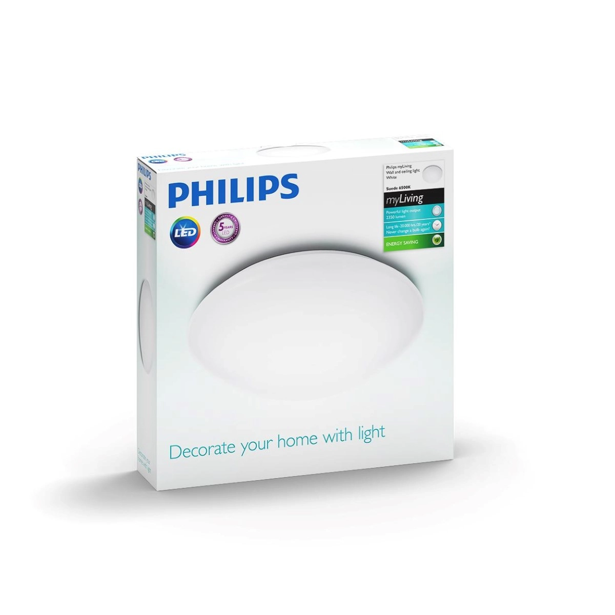 Ceiling light Suede Ø 38cm 6500K Philips 8718696163603