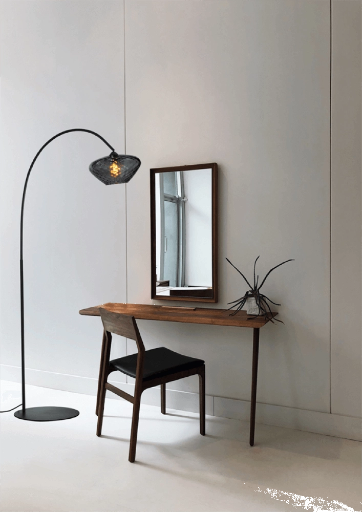 Arc lamp Porto Blossom smoke glass - Ø 30cm Masterlight 8718121268903