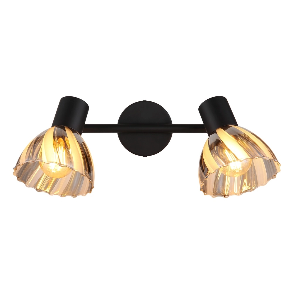 Ceiling lamp 2-lights Zachery Black Globo 9007371522507