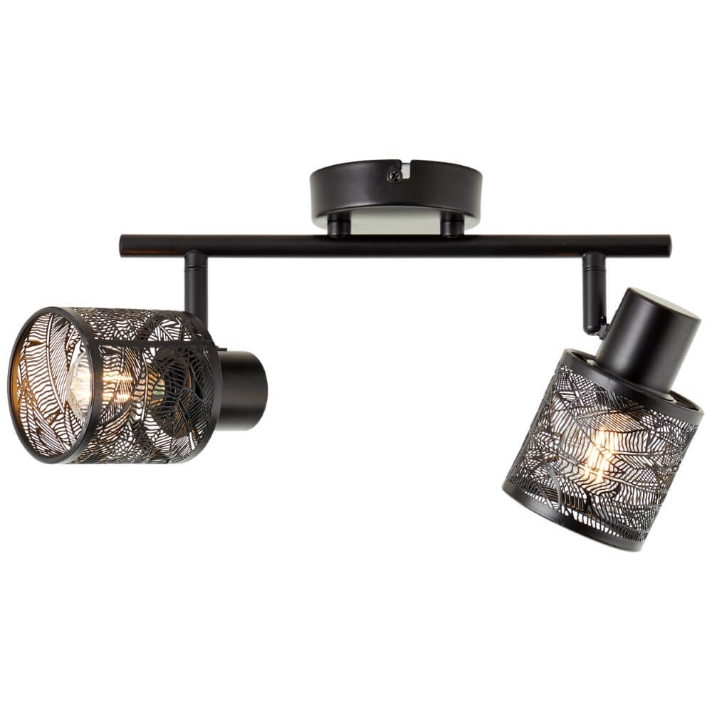 Black ceiling lamp Bano 2-light Brilliant 4004353413476