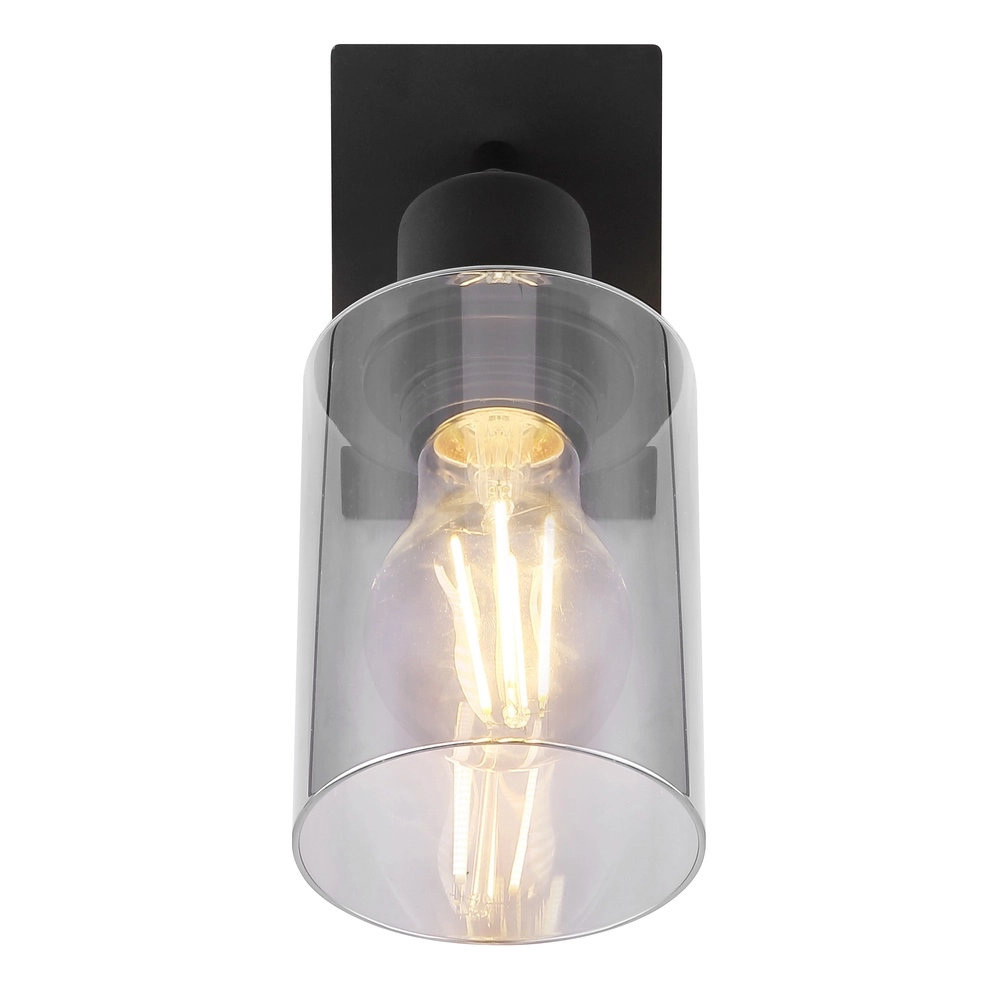 Wall lamp Hadera black with smoke glass Globo 9007371437214