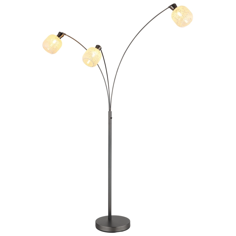 3-light floor lamp Brokana gunmetal
