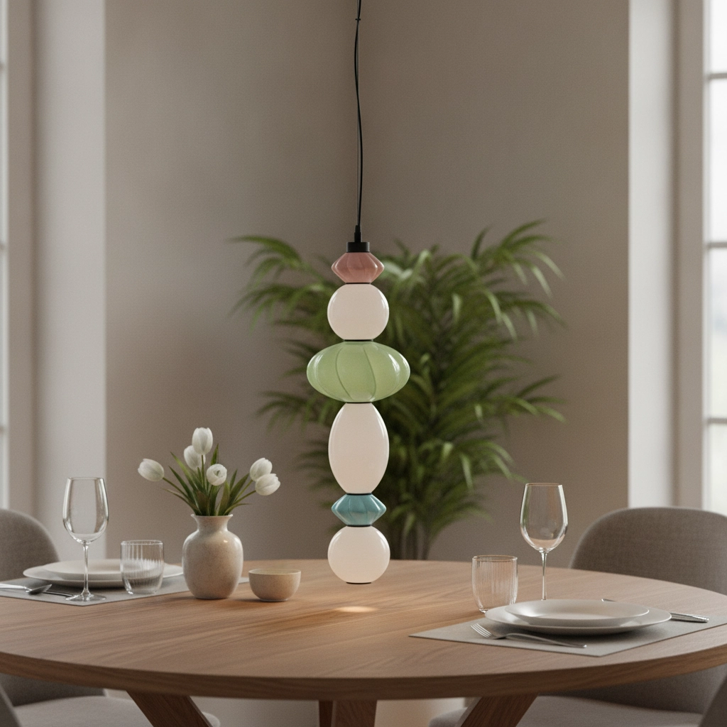 Pendant lamp Oneta pink - white - green - blue