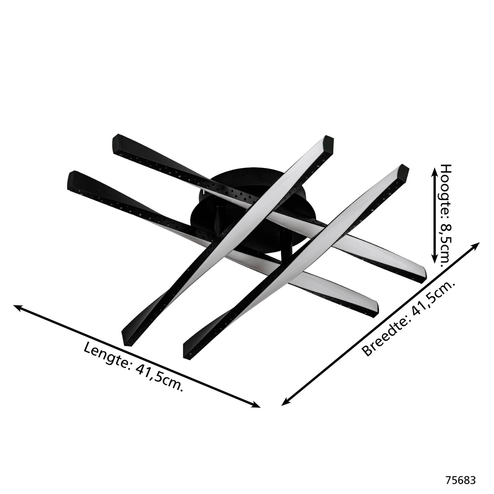 Design ceiling lamp Adeje Black Eglo 9002759756833