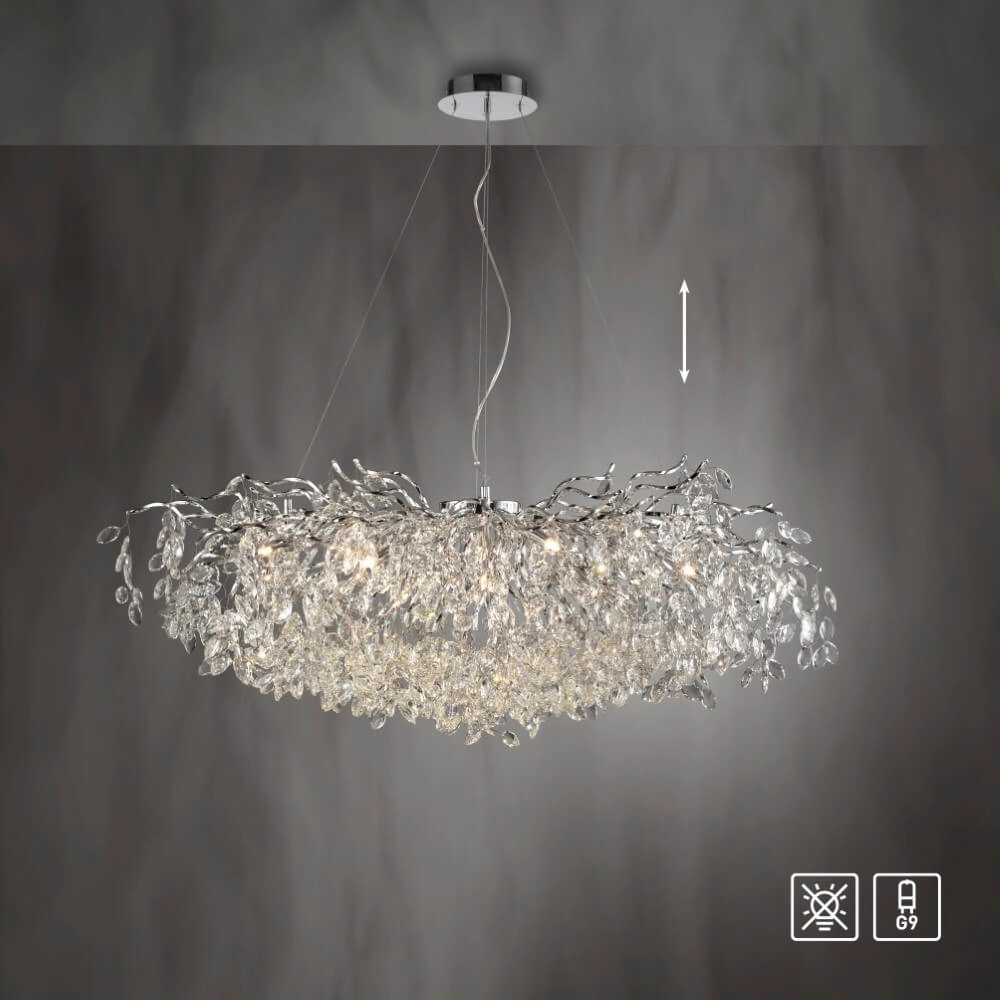 Chandelier Ricicle 120cm chrome Paul Neuhaus 4012248382080