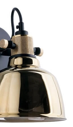 Glass wall lamp Amalfi amber gold with black Lyora 5903139915595