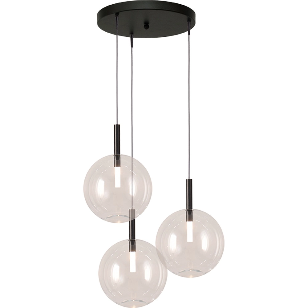 3L vide pendant lamp Lido Ball with Ø 24cm clear glass