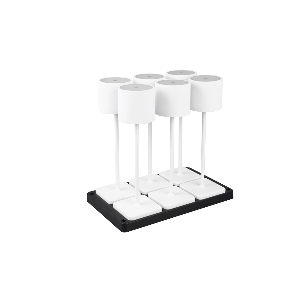 Set of 6 table lamps Fernandez white Trio 4017807601671