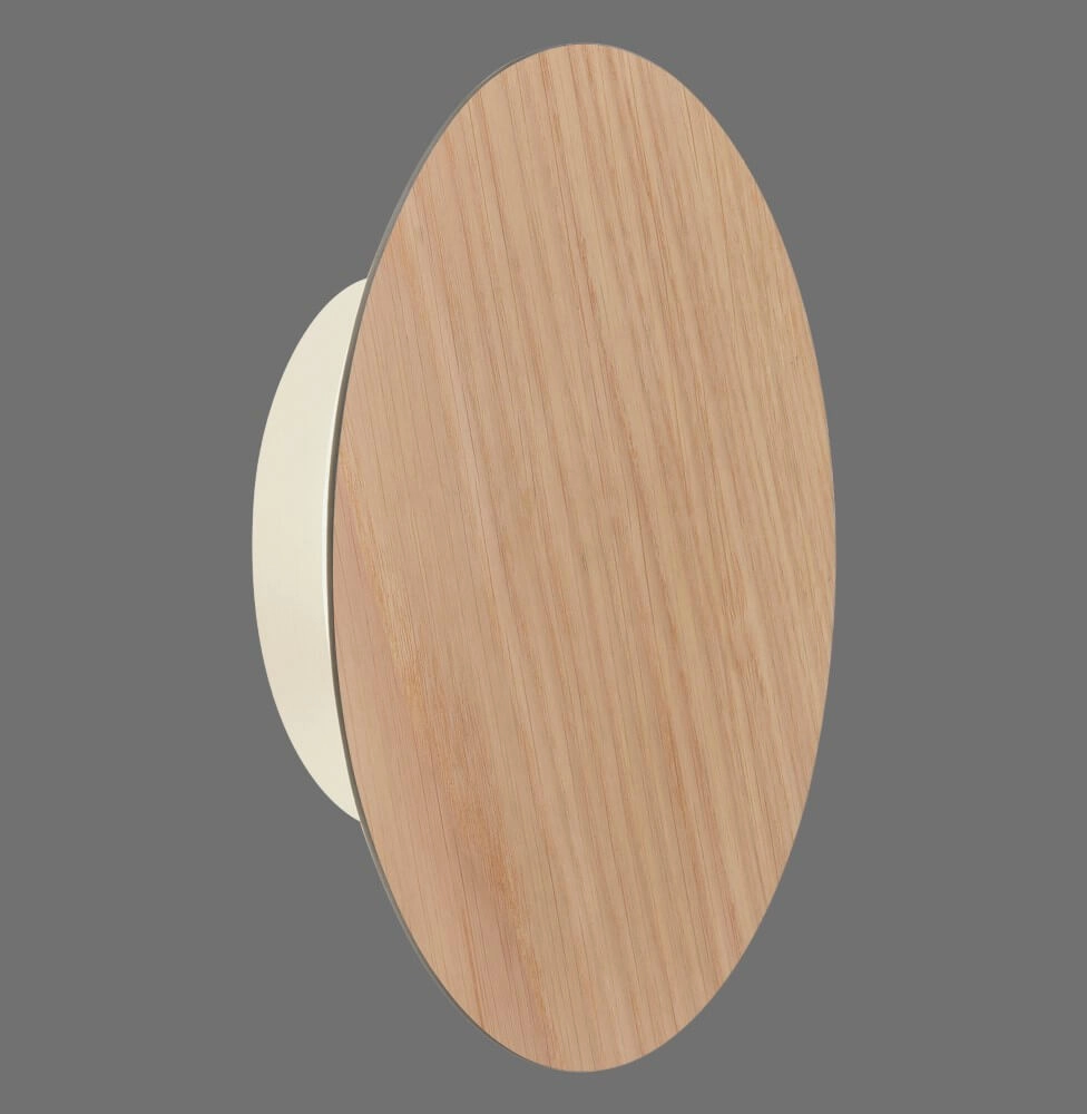 Design wall lamp Akku Puntua Ø 18cm wood Paul Neuhaus 4012248375785