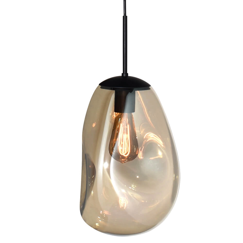Glass hanging lamp Lava 3x gold glass Ø 22.5cm Masterlight 8718121279930