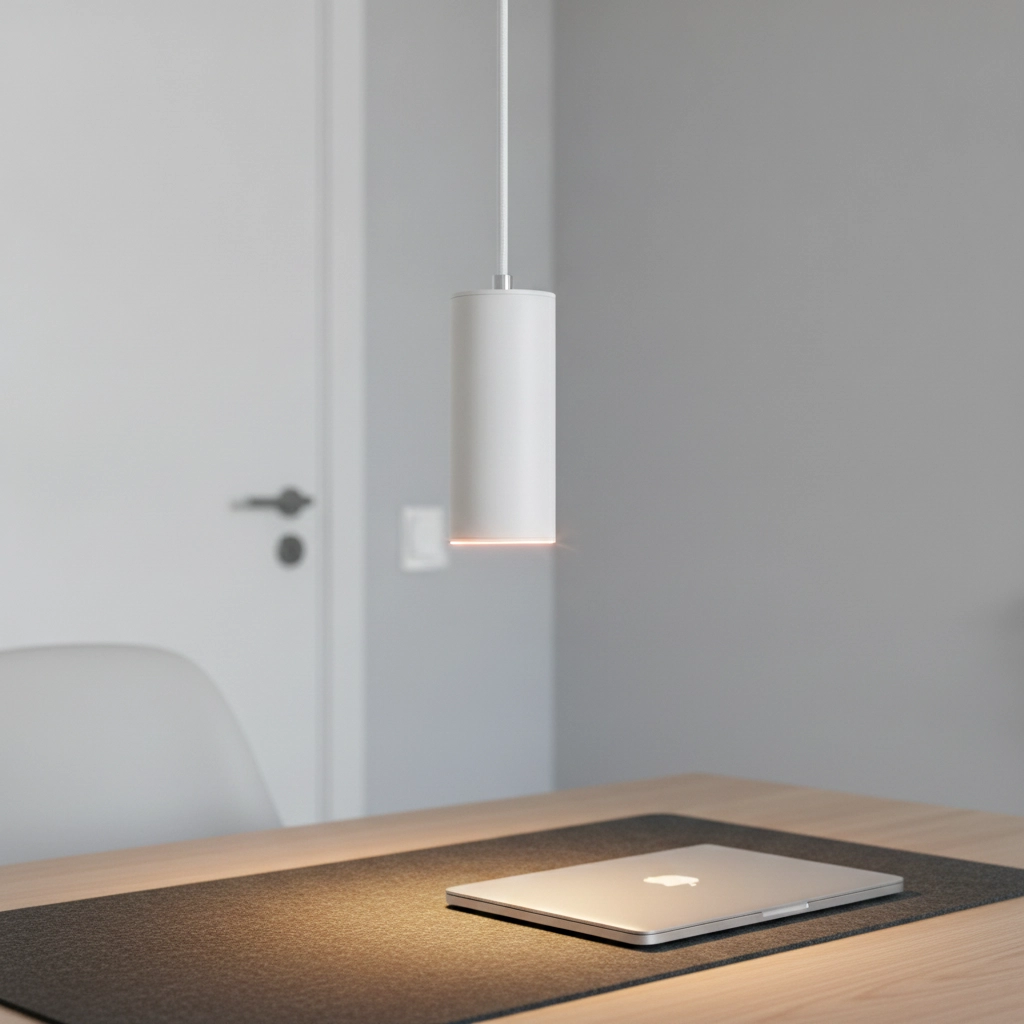 Sleek pendant lamp Aila white