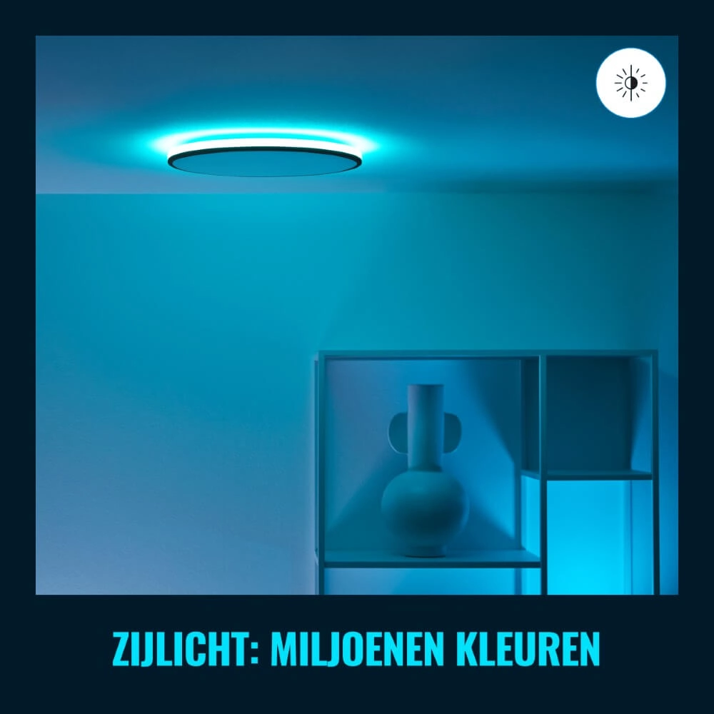 Smart ceiling light Rune Ø 40cm - black WiZ 8719514554290