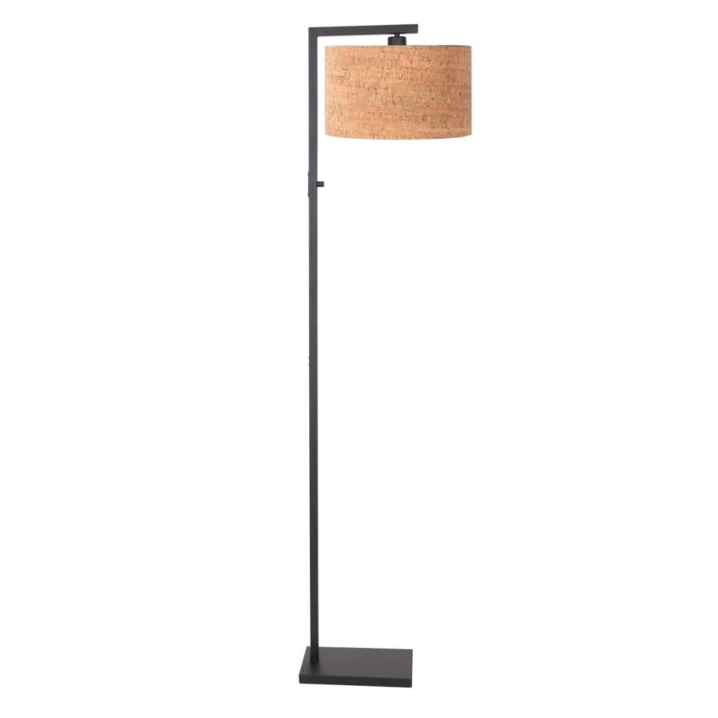 Black floor lamp Stang with cork cap Ø30cm Steinhauer 8712746180619