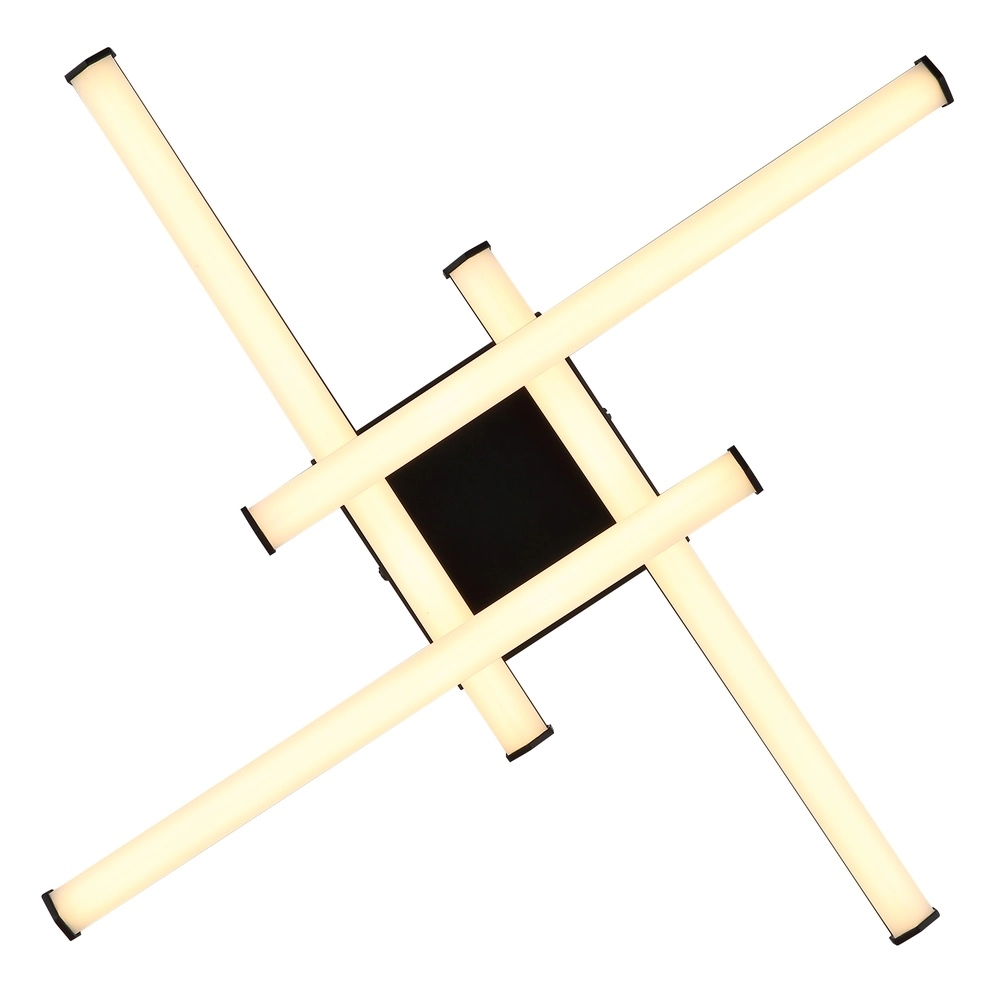 Modern ceiling lamp Kirina 50cm black square Globo 9007371515233